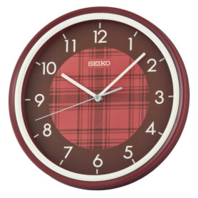 Horloge Murale Ronde Seiko QHA016R en Rouge