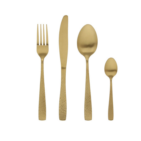 Set de 4 Couverts Pauline en Acier Doré - Tognana