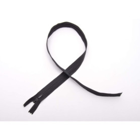 Fermeture Éclair Invisible Réglable en Métal Noir - 25 cm