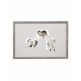 Cadre Photo Magnétique Deknudt en Bois - 40 x 60 cm - Gris/Beige