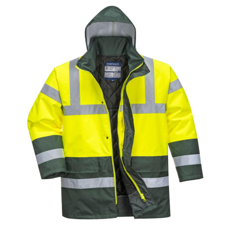 Parka Bicolore Portwest Jaune et Vert pour Adultes - Taille S