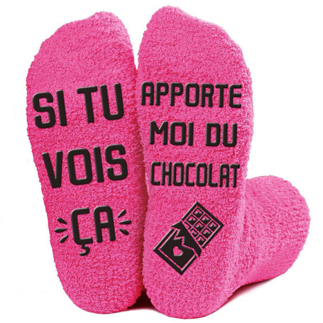 Chaussettes Fantaisie Chocolat Douillettes pour Femme - Cadeau Original