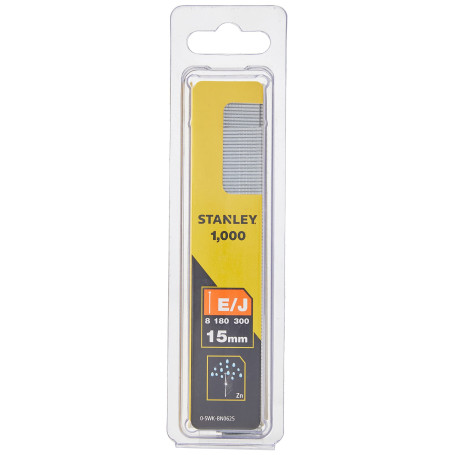 Lot de 1000 agrafes Stanley 15 mm - Multicolores
