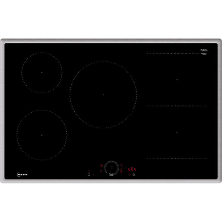 Plaque de cuisson à induction Neff N70 80 cm avec commande Twist Touch - Noir