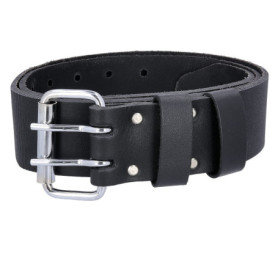 Ceinture de travail en cuir véritable TOUGH MASTER - Noir, 5,1 cm