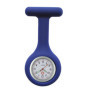 Montre Gousset Infirmière en Silicone Bleu Marine avec Aiguilles Phosphorescentes