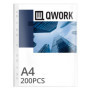 QWORK 200 Pochettes Transparentes A4 en Polypropylène - Parfaites pour Dossiers et Documents