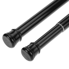 Tringle à Rideaux Télescopique QWORK - 2PCS Noir, Sans Perçage, 50-80 cm