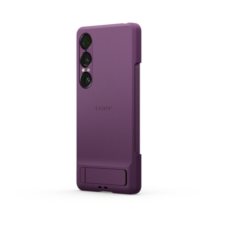 Coque Élégante avec Support pour Sony Xperia 1 VII - Orchidée Violet