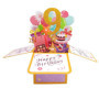Carte pop-up d'anniversaire 3D pour fille - 9 ans