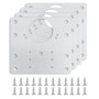 Kit de Réparation de Charnières en Acier Inoxydable - 4 Plaques et Vis Incluses