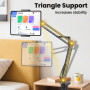 JOILCAN Support Tablette Lit, Bras Aluminium Stable Support pour Tablette pour iPad (4,7-12,9 Pouces), 360° Réglable Support de 