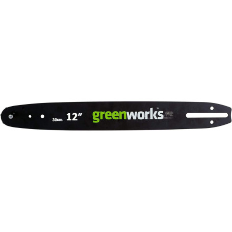Barre de remplacement 30 cm pour tronçonneuses Greenworks G40CS30 et GD24CS30