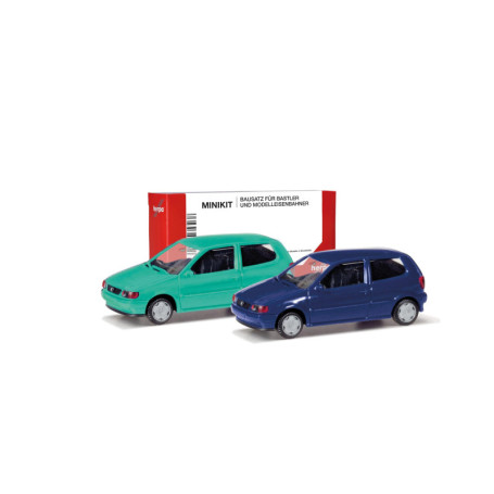 Miniature VW Polo 2 Portes - Pistache et Bleu Chagall - Échelle 1/87