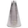 Douille étoile ouverte 1M en inox argenté pour décoration de gâteaux