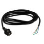 Câble d'alimentation REV 5 m avec prise de terre - H05RR-F 1,5 mm² Noir