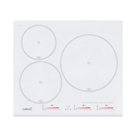Plaque à Induction CATA INSB 6003 WH - 3 Zones de Cuisson et 9 Niveaux de Puissance