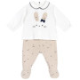 Ensemble Bébé Fille Chicco en Velours Doux avec T-shirt et Legging