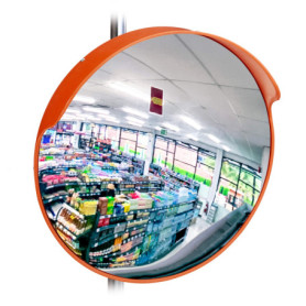 Miroir d'Observation Convexe 45 cm - Sécurité Intérieure Rouge