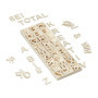 Lettres en Bois Relaxdays - Lot de 162 Majuscules pour Bricolage et Décoration