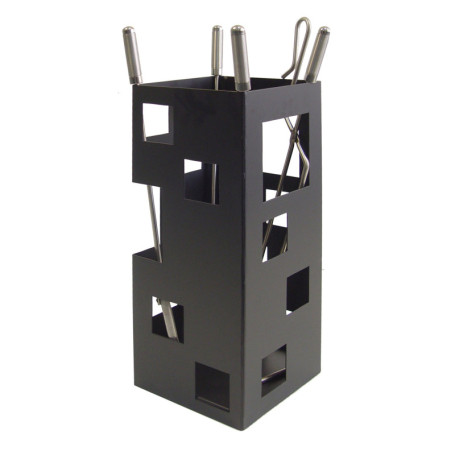 Lot de Cheminée Carré en Acier Inoxydable - Imex El Zorro