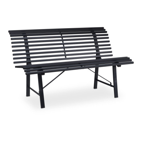 Banc de Jardin Relaxdays 2 Places en Acier Anthracite