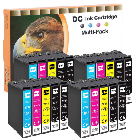 Lot de 20 Cartouches d'Encre Compatibles D&C pour Epson