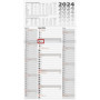 Agenda Hebdomadaire 3 Mois 2024 - BRUNNEN, Fond Gris