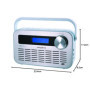 Radio-réveil Majestic Dab+FM avec Écran LCD et Fonction Snooze