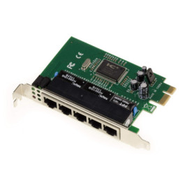 Carte Contrôleur PCIe Switch Ethernet 5 Ports - KALEA-INFORMATIQUE