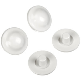 Lot de 4 Pare-chocs Blancs pour Sièges de Toilette Acquastilla
