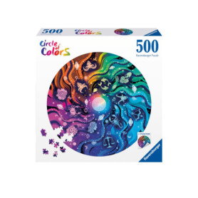 Puzzle Rond 500 Pièces - Astrologie Circle of Colors par Ravensburger