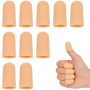 10 Doigtiers en Silicone Kaki - Protection pour Doigts Fissurés et Eczéma