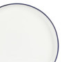 Service de table en porcelaine Gibson Home Oslo - 16 pièces avec bordure bleue