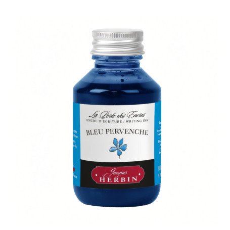 Flacon d'encre Jacques Herbin 100ml - Bleu Pervenche pour Stylo-Plume