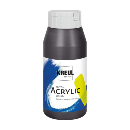 Peinture Acrylique KREUL Triton 750 ml - Gris Payne, Séchage Mat Profond