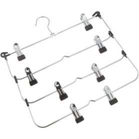 Cintre à Jupes en Métal Chromé Zeller - Support Pratique pour 4 Jupes