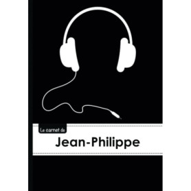 Carnet Personnalisable Jean-Philippe A5 - 96 Pages avec Casque Audio
