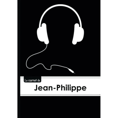 Carnet Personnalisable Jean-Philippe A5 - 96 Pages avec Casque Audio
