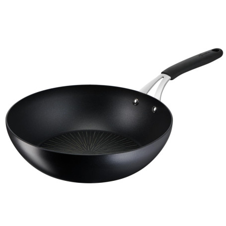 Wok Antiadhésif Lagostina Tempra 28cm en Titane et Acier Inox