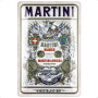 Plaque Rétro Martini Bianco Vermouth en Métal - Décoration Vintage pour Bar