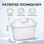 EVERSPRING Filtre à eau pour bouilloire Compatible Avec Brita Maxtra+, Maxtra Plus, Mavea, Anna Duomax, 6 pièces
