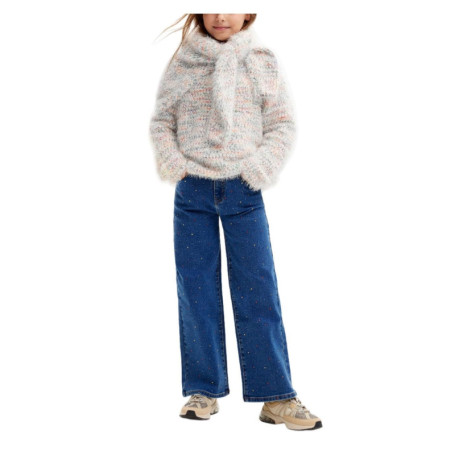 Pull-over Fille en Maille Plate Desigual - Style Moderne Blanc 70,42 €