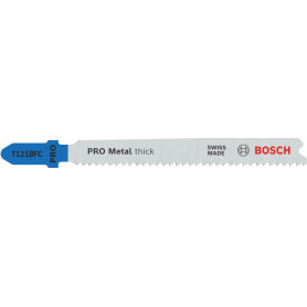 Lame de Scie Sauteuse Bosch PRO Metal T121BFC - 25 Pièces pour Tôles Acier