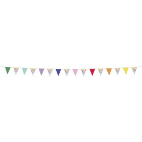 Guirlande Fanions Colorée Stripetastic - 6 m pour Anniversaire et Fêtes