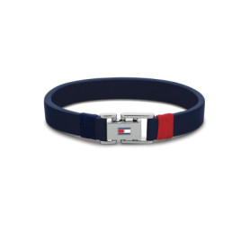Bracelet en Cuir Bleu Marine pour Homme - Tommy Hilfiger