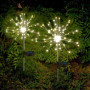 Lot de 2 balises solaires décoratives LED FIREWORKS - 97 cm