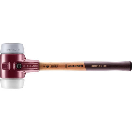 Maillet Simplex 3037 en TPE avec Manche en Bois - 80 mm