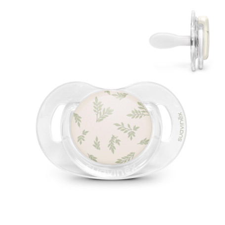Sucette Suavinex pour Bébé 6-18 Mois - Tétine Symétrique en Silicone Vert