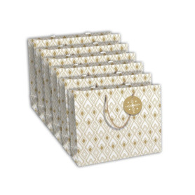 Lot de 6 Sacs Cadeaux Adultes Eurowrap - Grands Formats Géométriques